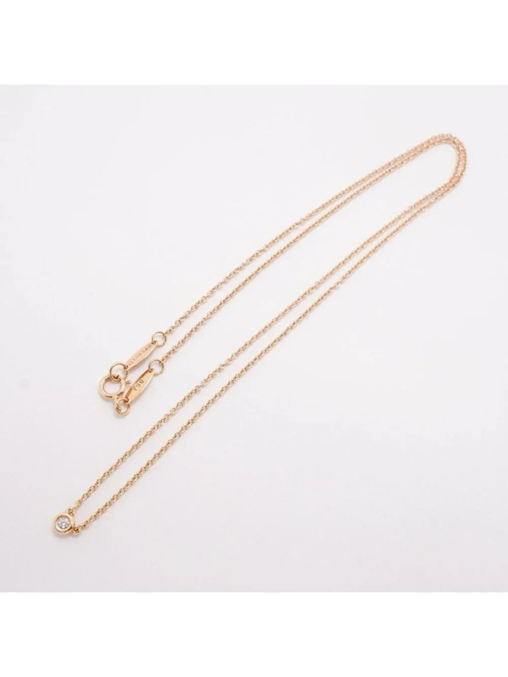 Tiffany & Co Necklace by the Yard 18k Pink Gold Diamond